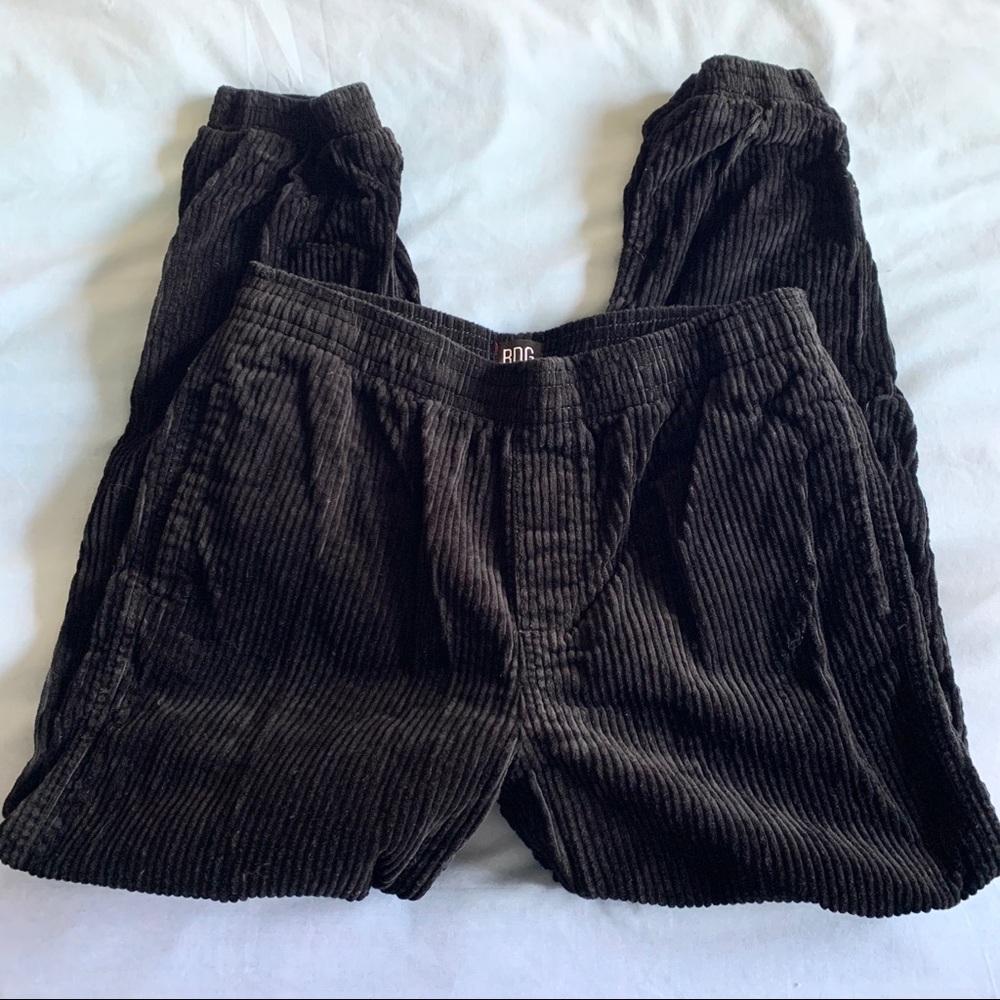 BDG Jacques Corduroy Jogger Pants Black Pull On